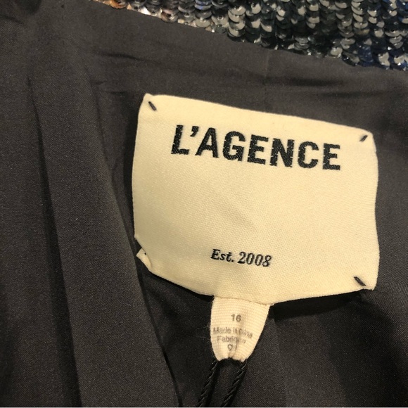 L'AGENCE Kenzie Sequin Double Breasted Blazer - Picture 9 of 12